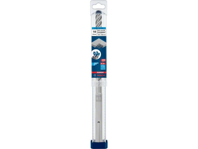 Sveder Bosch EXPERT SDS max-8X, Dimenzije: 18x200x340mm, 2608900221